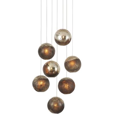 Currey & Co. - Pathos Round 7-Light Multi-Drop Pendant - 9000-1014