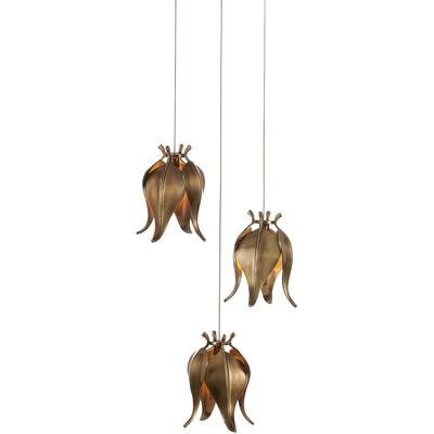 Currey & Co. - Iota 3-Light Multi-Drop Pendant - 9000-1020