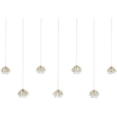 Currey & Co. - Crystal Bud Rectangular 7-Light Multi-Drop Pendant - 9000-1054