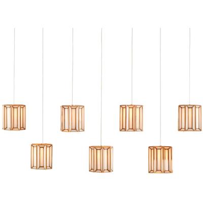 Currey & Co. - Daze Rectangular 7-Light Multi-Drop Pendant - 9000-1063