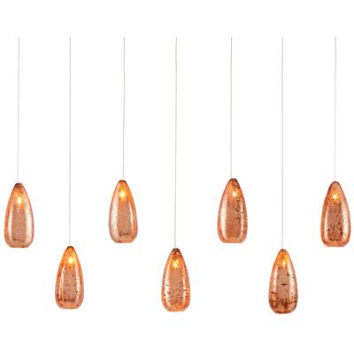 Currey & Co. - Rame Rectangular 7-Light Multi-Drop Pendant - 9000-1065