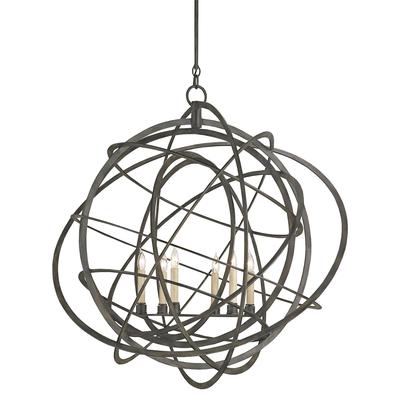 Currey & Co. - Genesis Black Orb Chandelier - 9488