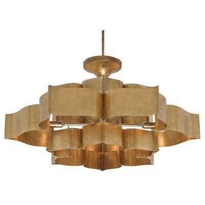 Currey & Co. - Grand Lotus Gold Large Chandelier - 9494