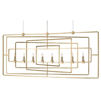 Currey & Co. - Metro Gold Rectangular Chandelier - 9542