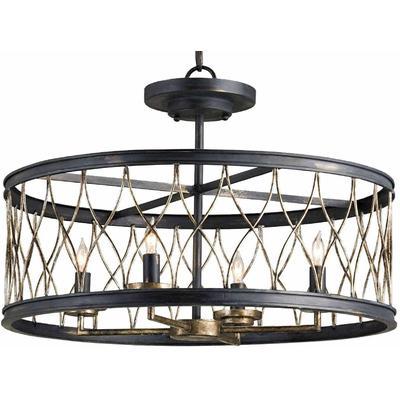 Currey & Co. - Crisscross Black Pendant - 9902