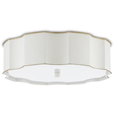 Currey & Co. - Wexford White Flush Mount - 9999-0067