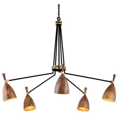 Corbett Lighting - Utopia 5-Light Chandelier - 280-05-SBK