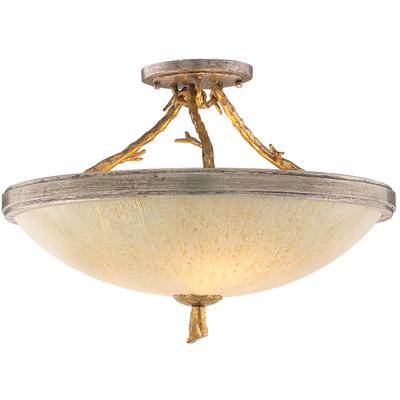 Corbett Lighting - Parc Royale 3-Light Semi-Flush Mount - 66-33-VGL/SSL