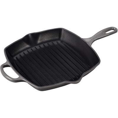 Le Creuset - 10-1/4" Signature Square Skillet Grill - Oyster - 20183026444001