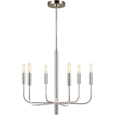 Generation Lighting Designers - Brianna Small Chandelier - Polished Nickel - EC1006PN