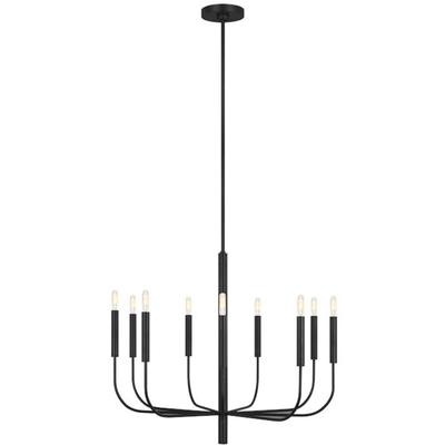 Generation Lighting Designers - Brianna Medium Chandelier - Aged Iron - EC1009AI