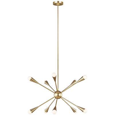 Generation Lighting Designers - Jax Medium Chandelier - Burnished Brass - EC10310BBS