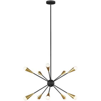 Generation Lighting Designers - Jax Medium Chandelier - Midnight Black - EC10310MBK