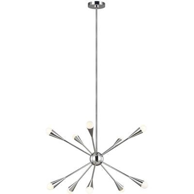 Generation Lighting Designers - Jax Medium Chandelier - Polished Nickel - EC10310PN