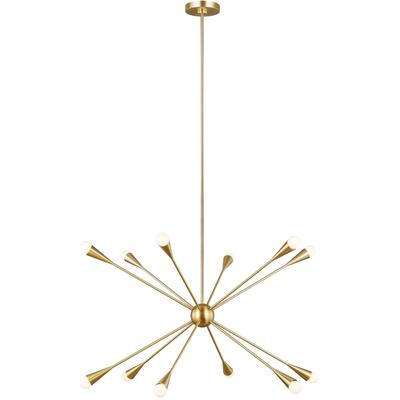 Generation Lighting Designers - Jax Large Chandelier - Burnished Brass - EC10312BBS