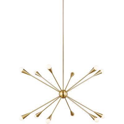 Generation Lighting Designers - Jax Large Chandelier - Burnished Brass - EC10312BBS