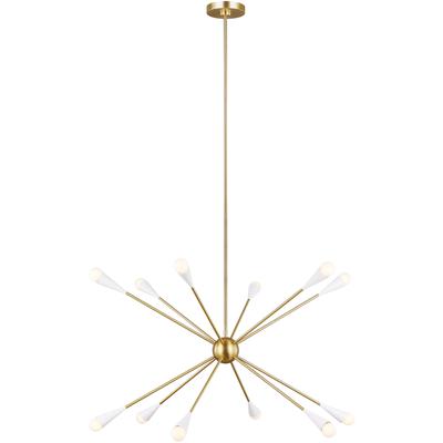 Generation Lighting Designers - Jax Large Chandelier - Burnished Brass - EC10312BBS