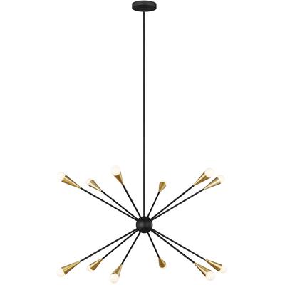 Generation Lighting Designers - Jax Large Chandelier - Midnight Black - EC10312MBK