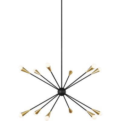 Generation Lighting Designers - Jax Large Chandelier - Midnight Black - EC10312MBK