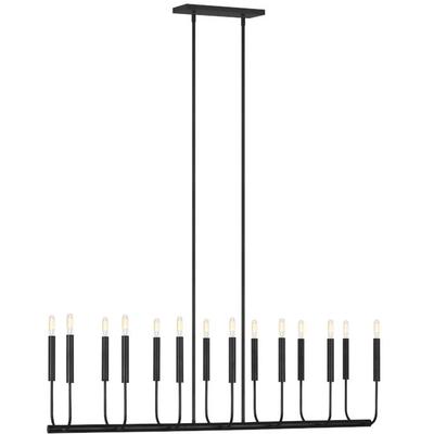 Generation Lighting Designers - Brianna Linear Chandelier - Aged Iron - EC10614AI