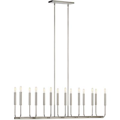 Generation Lighting Designers - Brianna Linear Chandelier - Polished Nickel - EC10614PN