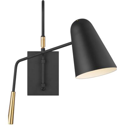 Generation Lighting Designers - Simon Task Sconce - Midnight Black - EW1041MBK