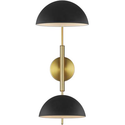 Generation Lighting Designers - Jane Double Task Sconce - Midnight Black - EW1072MBK