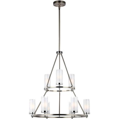 Generation Lighting - Jonah 9-Light Two Tier Chandelier - F2987/9SN/CH