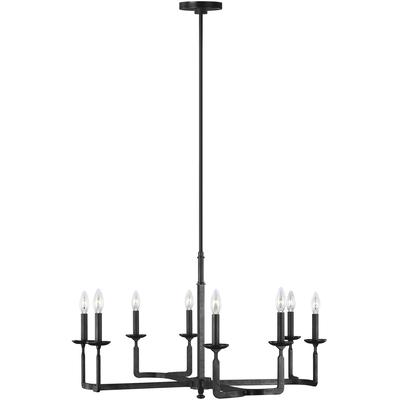 Generation Lighting - Ansley 8-Light Chandelier - Aged Iron - F3291/8AI