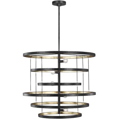 Generation Lighting - Celeste 5-Light Chandelier - Aged Iron - F3340/5AI/ADB