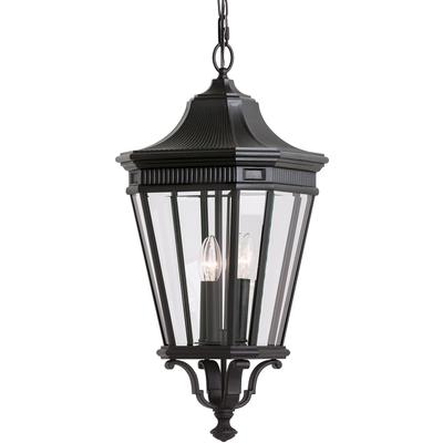 Generation Lighting - Cotswold Lane 3-Light Outdoor Pendant - Black - OL5412BK