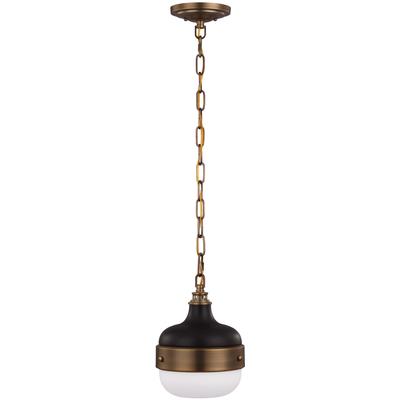 Generation Lighting - Cadence 1-Light Pendant - Dark Antique Brass/Matte Black - P1282DAB/MB