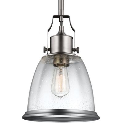 Generation Lighting - Hobson 1-Light Pendant - Satin Nickel - P1355SN