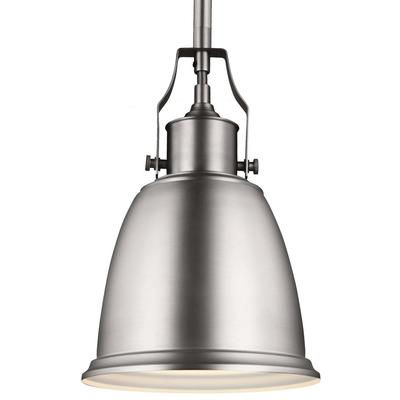 Generation Lighting - Hobson 1-Light Mini-Pendant - Satin Nickel - P1357SN