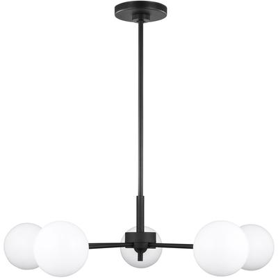 Generation Lighting - Tallis Five-Light Chandelier - Midnight Black - 3000105-112