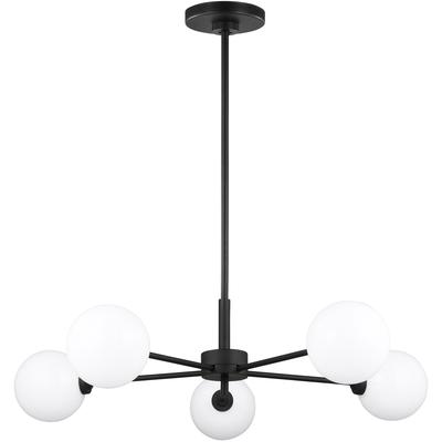 Generation Lighting - Tallis Five-Light Chandelier - Midnight Black - 3000105-112