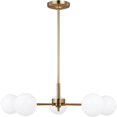 Generation Lighting - Tallis Five-Light Chandelier - Satin Brass - 3000105-848