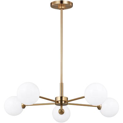 Generation Lighting - Tallis Five-Light Chandelier - Satin Brass - 3000105-848