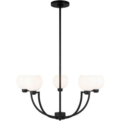 Generation Lighting - Derek Five-Light Chandelier - Midnight Black - 3000205-112