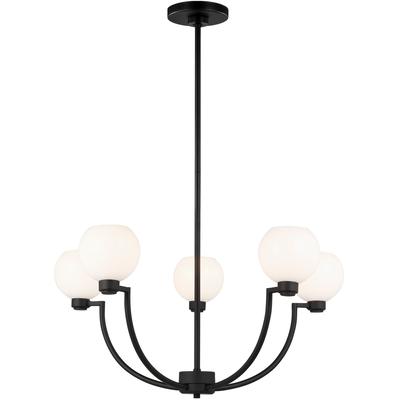 Generation Lighting - Derek Five-Light Chandelier - Midnight Black - 3000205-112