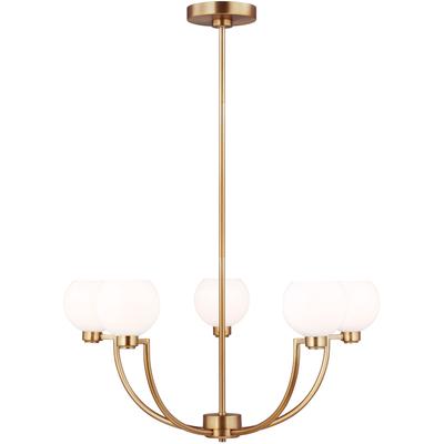 Generation Lighting - Derek Five-Light Chandelier - Satin Brass - 3000205-848