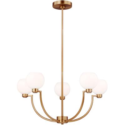 Generation Lighting - Derek Five-Light Chandelier - Satin Brass - 3000205-848