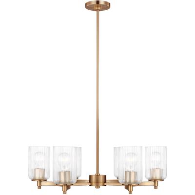 Generation Lighting - Beaumont Six-Light Chandelier - Satin Brass - 3000606-848