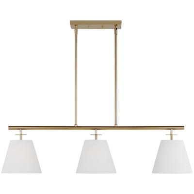 Generation Lighting - Crestgrove Three-Light Linear Chandelier - Satin Brass - 3002003-848