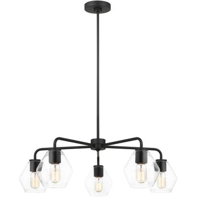 Generation Lighting - Jett Five-Light Chandelier - Midnight Black - 3002405-112