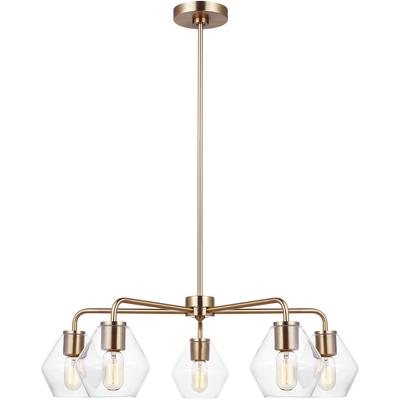 Generation Lighting - Jett Five-Light Chandelier - Satin Brass - 3002405-848