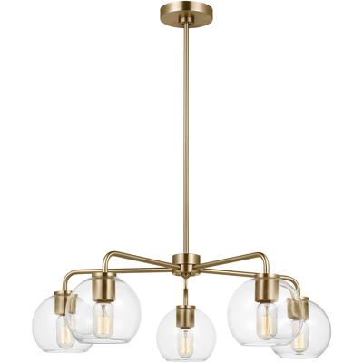 Generation Lighting - Orley Five-Light Chandelier - Satin Brass - 3002505-848