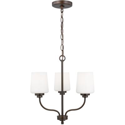 Generation Lighting - Windom 3-Light Chandelier - Bronze - 3102803-710