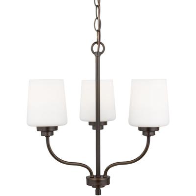 Generation Lighting - Windom 3-Light Chandelier - Bronze - 3102803-710