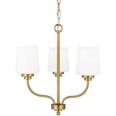 Generation Lighting - Windom 3-Light Chandelier - Satin Brass - 3102803-848